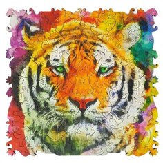 Нескучные игры Фигурный деревянный пазл ANIMAL ART, «Тигр» 108 деталей