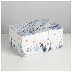Дарите Счастье Коробка складная «Let it snow», 22 ? 15 ? 10 см