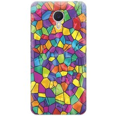 Силиконовый чехол на Meizu M3 Note / Мейзу М3 Ноут с принтом "Яркая мозаика" Gosso