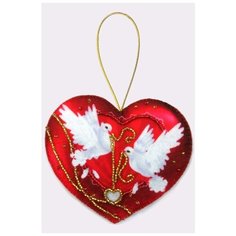 Набор для вышивания декоративных игрушек BUTTERFLY арт. F014 Сердечко 10x11см
