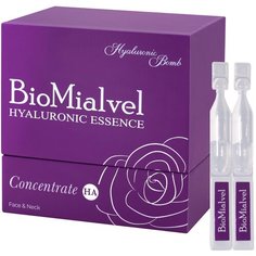 БиоМиалВел Hyaluronic Essence Эссенция концентрат гиалуроновой кислоты для лица и шеи, 1 мл, 165 г , 30 шт.