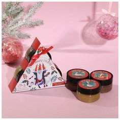 Чистое счастье Набор 3 скраба «С новым годом» 60 мл, кофе, манго, миндаль