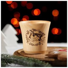 Magistro Стакан Magistro «Колокольчики», 180 мл, натуральный кедр, цвет молочный