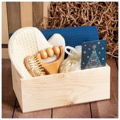 Этель Набор подарочный Этель Let it snow полотенце 70х140см и аксс (4 предм)