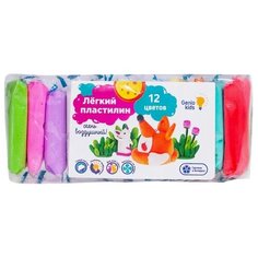 Набор для лепки Лёгкий пластилин 12 цветов 120г Genio Kids