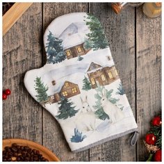 Этель Варежка- прихватка "Forest animals" 20х28см, саржа, 100% х/л, ватин 250г/м2