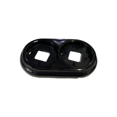 Рамка керамическая двуместная, черный, Retrika, R1С-02008