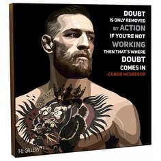 Картина постер интерьерная боец UFC MMA Конор Макгрегор в стиле поп- арт / Декор квартиры, фитнеса, бара, зала THE Gallery
