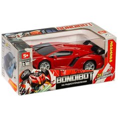 Трансформер 2в1 BONDIBOT на радиоуправлении робот - автомобиль, Bondibon, красный (ВВ4960)