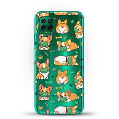 Силиконовый чехол Корги в масках на Huawei P40 Lite Andy & Paul