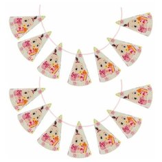 Страна Карнавалия Гирлянда из колпаков «С днём рождения», малышка, 200 см