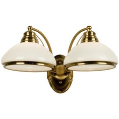 Настенный светильник Citilux Краков CL401323, E27, 150 Вт, кол-во ламп: 2 шт., цвет арматуры: бронзовый, цвет плафона: белый