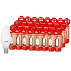 Набор светодиодных лампочек рекорд LED В35 4W Е14 3000К, 25 шт.