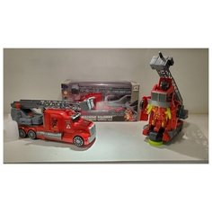 Трансформер Shantou "Пожарная машина", в коробке, 23х8х11,4 см