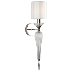 Настенный светильник Aployt Kinia, E14, 40 Вт, кол-во ламп: 1 шт., цвет арматуры: хромовый, цвет плафона: белый