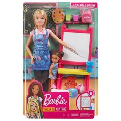 Набор игровой Barbie Кем быть? Профессии Учитель рисования блондинка GJM29
