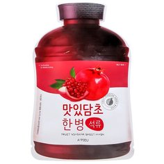 APIEU Тканевая маска для лица с экстрактом граната Fruit Vinegar Sheet Mask Pomegranate, 20 г