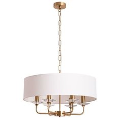 Люстра Arte Lamp Jennifer A8555SP-6AB, E14, 360 Вт, кол-во ламп: 6 шт., цвет арматуры: бронзовый, цвет плафона: белый