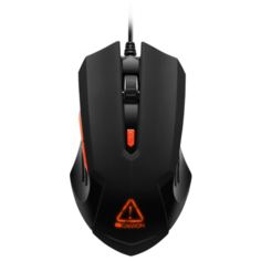 Мышь Canyon CND-SGM01RGB, черный/оранжевый