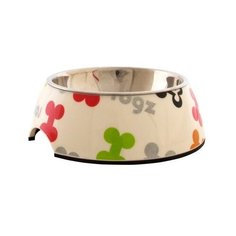 Rogz ВИА Миска 2в1 160 мл BUBBLE BOWLZ Разноцветные косточки (BUBBLE BOWLZ SMALL) BOWL520L, 0,210 кг
