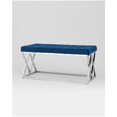 Банкетка STOOL GROUP Инсигния серебро/синий