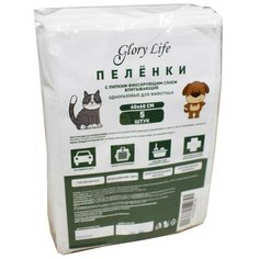Glory Life пеленки одноразовые c липким фиксирующим слоем для собак малых пород 60*60см, белый (2 шт)
