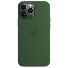 Чехол-накладка Apple MagSafe силиконовый для iPhone 13 Pro Max зеленый клевер