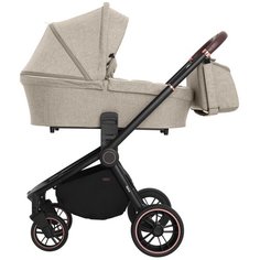 Универсальная коляска CARRELLO Epica 3 в 1, almond beige/black frame, цвет шасси: черный