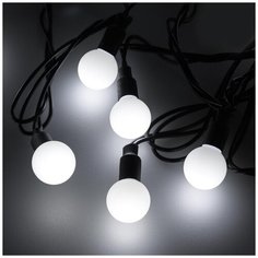 Светодиодная гирлянда ARD- Ball- Classic- D23-10000- Black-80LED White (230V, 3.5W), 1шт, ARdecoled, 025601