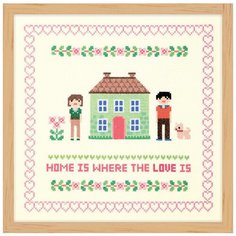 Набор для вышивания Xiu crafts 2870703 Дом зелёного цвета