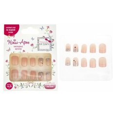 Lukky Нэйл- Арт Набор #8 Pink Silver 10 накладных ногтей на клеевой основе