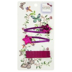 Lukky Fashion набор заколок для волос (заколки клик- клак звездочки 2шт + невидимки 8 шт)
