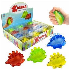 1toy Жмяка липучая динозавр, в коробке , 10 см