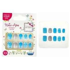 Набор LUKKY Нэйл- Арт накладные ногти Blue Pattern