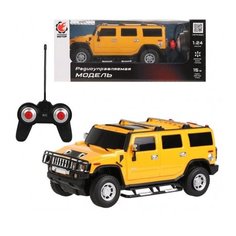 Машина р/у 1:24 HUMMER H2, желт. Пламенный мотор