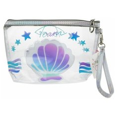 Косметичка LUKKY прозрачная с водой с пайетками"Ракушка" Lucky