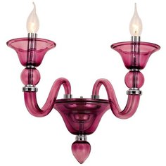 Настенный светильник Люмьен Холл Паоли 2021/2W-PPCR, E14, 120 Вт, кол-во ламп: 2 шт., цвет арматуры: розовый