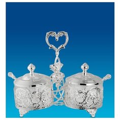 Сахарница двойная Розы посеребр. (Юнион) AR-1379 113-602781 Crystal Temptations