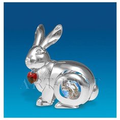 Фигурка Кролик посеребр. с красн. серд. (Юнион) AR- 86 113-601997 Crystal Temptations