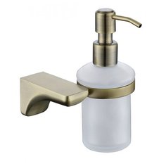 Дозатор для жидкого мыла настенный (стекло) бронза (цинк) (KH-4510) Kaiser