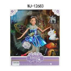 Кукла ABtoys Emily Сиреневая серия Фея с единорогом и аксессуарами, 30см