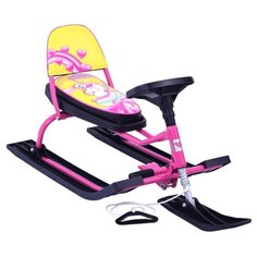 Снегокат 124 Comfort Baby Friends Милаша (розовый) со складной спинкой Bars