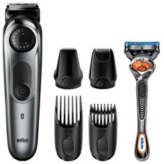 Триммер Braun BT7220 Бритва Gillette 2 кас черный насадок в компл4шт