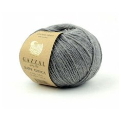 Gazzal Пряжа Gazzal Baby Alpaca (55% Беби альпака, 45% Мериносовая шерсть файн супервош) 50 г 160 м, 46016 серый