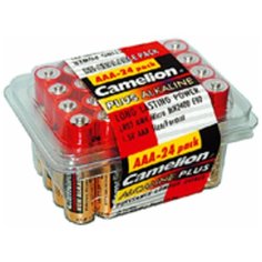 Батарейка Camelion, ААА (LR03, R3), Alkaline Plus, алкалиновая, 1.5 В, коробка, 24 шт