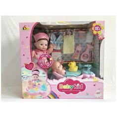 Игр. наб. Мой малыш, в компл. кукла 35см озвуч пьёт, писает, пупс, предм. 9шт эл. пит. AG13х2шт. вх. в компл кор. Наша Игрушка