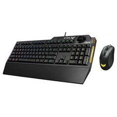 ASUS Набор ASUS TUF Gaming Combo K1 & M3 игровая клавиатура и мышь черные (USB, RGB подсветка, Mech- Brane, 7 кнопок, 7000 dpi, 90MP02A0- BCRA00)