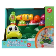 Развивающая игрушка Наша Игрушка Крокодил с молоточком, свет, звук (326)
