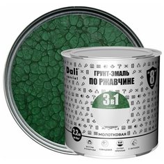 Эмаль по ржавчине 3 в 1 Dali молотковая цвет зелёный 2.2 кг