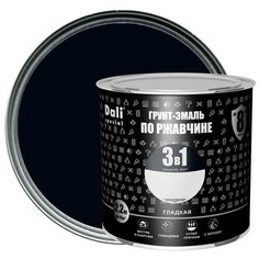 Эмаль по ржавчине 3 в 1 Dali гладкая цвет чёрный 2.2 кг